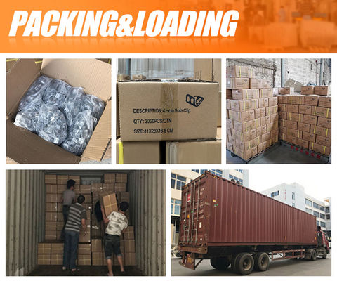 Clip a molla zincato a 4 fori, parzialmente rivestito in plastica, per agganciare saldamente le molle a serpentina dei divani