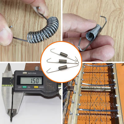 Molla a gancio di bilanciamento in filo di acciaio ad alto tenore di carbonio con diametro di 1,5 mm e lunghezza di 97 mm per clip di fissaggio molle per divani