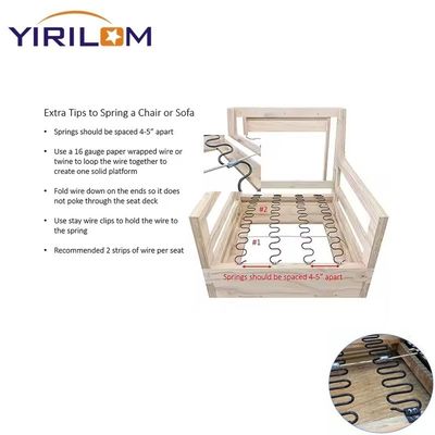 Lunghezza personalizzata Alta durata Primavera a zigzag per cuscino del divano con elettroplata o rivestimento in polvere