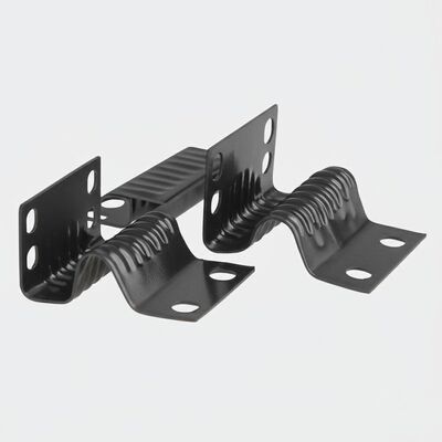 Clip a molla zincato a 4 fori per ferramenta per divani con design parzialmente rivestito in plastica