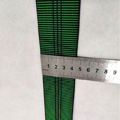 Cinturino elastico verde largo 50mm per divani con miscela di gomma e polipropilene per tappezzeria di mobili