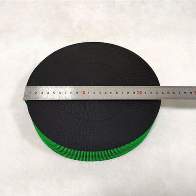Cinturino elastico verde largo 50mm per divani con miscela di gomma e polipropilene per tappezzeria di mobili