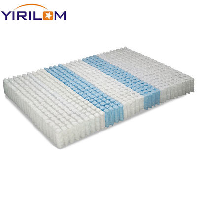 Customized 1.0mm-2.3mm Acciaio filo di diametro 5 Zone supporto materasso Pocket molla con coperchio di tessuto non tessuto