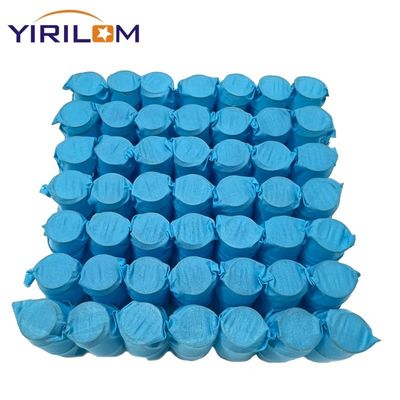 Unità a molle insacchettate per divano OEM bianco, altezza 4 pollici, diametro spirale 2,0 mm, rivestimento in tessuto non tessuto