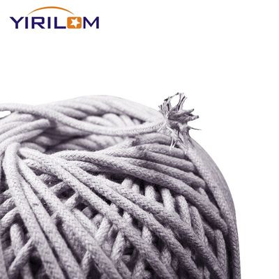 Produttore di materiale di fila Cina Corde di cotone personalizzate 3 mm di spessore Grigio Corda di cotone artigianale naturale