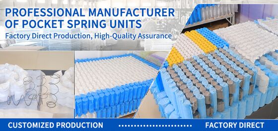 Materasso a molla indipendente a molla di tasca con filo di acciaio ad alto tenore di carbonio e copertura in tessuto non tessuto