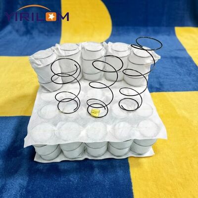 Unità a molle insacchettate per divano in tessuto bianco da 80 g/m² con molla indipendente durevole e altezza da 6 cm a 12 cm