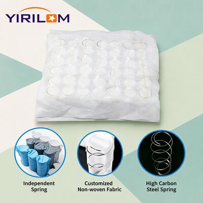 Unità di molle insacchettate in filo di acciaio ad alto tenore di carbonio con rivestimento in tessuto non tessuto per il supporto indipendente del divano