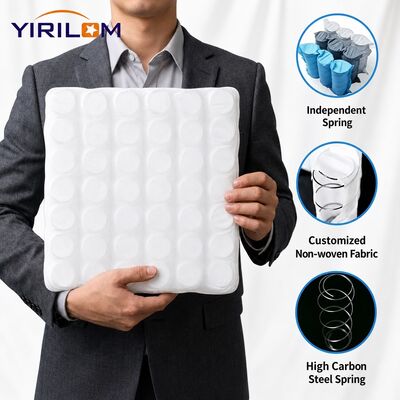 Unità a molle insacchettate in acciaio ad alto tenore di carbonio ecologico, rivestita in tessuto non tessuto, per divani con dimensioni personalizzate