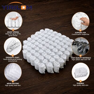 Molla tascabile per divano alta 8 cm con rivestimento in tessuto non tessuto e filo di acciaio ad alto tenore di carbonio per mobili modulari