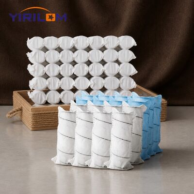 Unità a molle insacchettate in tessuto bianco da 80 g/m² con filo d'acciaio da 1,9 mm per sedute di divani, dimensioni personalizzate